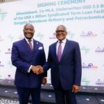 PH:DR. Dr George Elombi, Président et Président du Conseil d'administration d'Afreximbank, avec M. Aliko Dangote, Président-Directeur général de Dangote Industries Limited