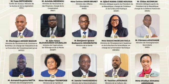 Bénin : Nomination du premier Gouvernement